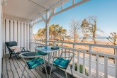 Blick auf die Ostsee und nach Westen - MEERBLICK AN DER STRANDPROMENADE IN BINZ AUF RÜGEN VOLLAUSGESTATTETE 2-ZIMMER-WOHNUNG