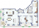 Grundriss im 6. OG - REPRÄSENTATIVE 5-ZIMMER-WOHNUNG IN MITTE IM MEDITERRANEN FLAIR MIT ALLEM, WAS DAZU GEHÖRT