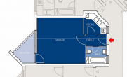 Grundriss - GÜNTZELKIEZ IN WILMERSDORF RENOVIERTE 1-ZIMMER-WOHNUNG MIT BALKON UND AUFZUG